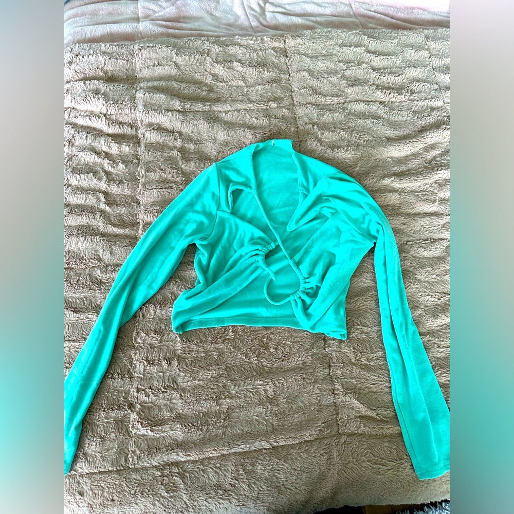 Fashion nova Crossover shirt turquoise